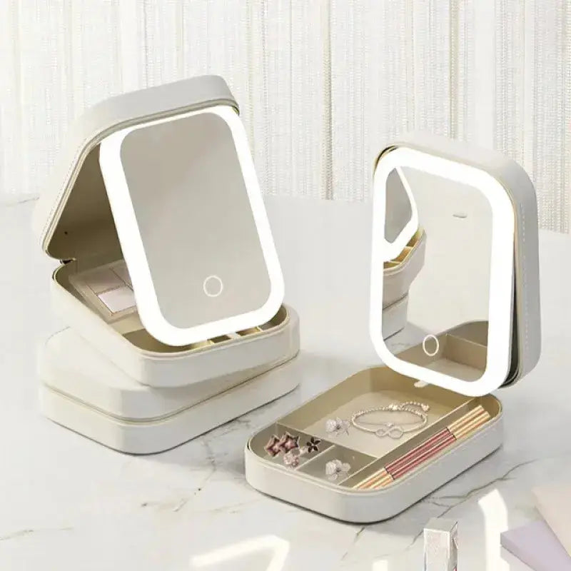 LED Mirror Makeup Storage Box - KIMDRE