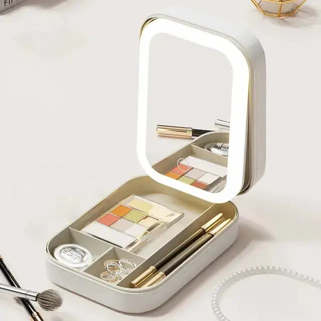 LED Mirror Makeup Storage Box - KIMDRE