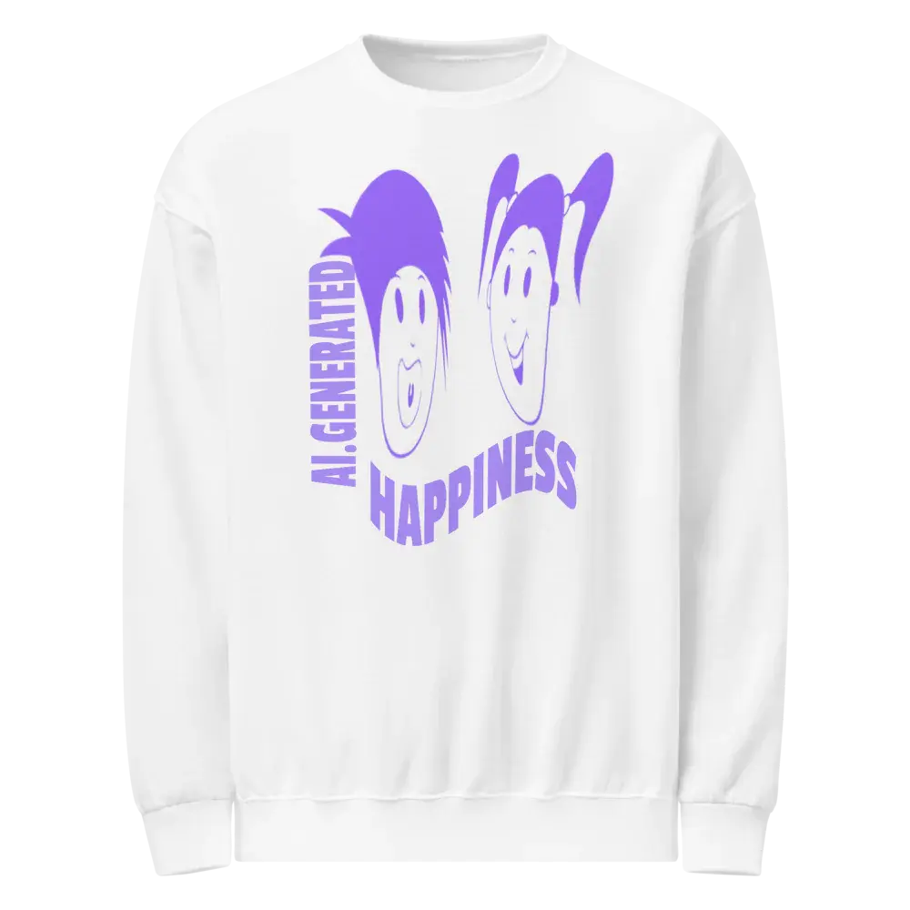 AI‑Generated Happiness Crew Neck 🦾💜👩‍🎤 KIMDRE
