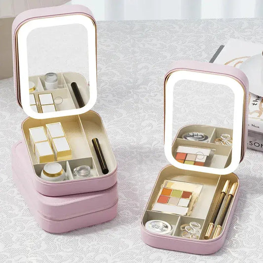 LED Mirror Makeup Storage Box - KIMDRE